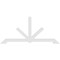 Ekena Millwork Vanguard Architectural Grade PVC Gable Bracket, 84"W x 38 1/2"H x 2"D x 4"F, 11/12 Pitch GBP084X39X0204VAN00 - alternate 2